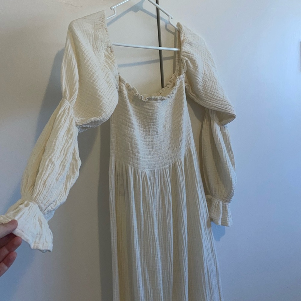 100% Cotton Cream Dress from Nothing Fits But